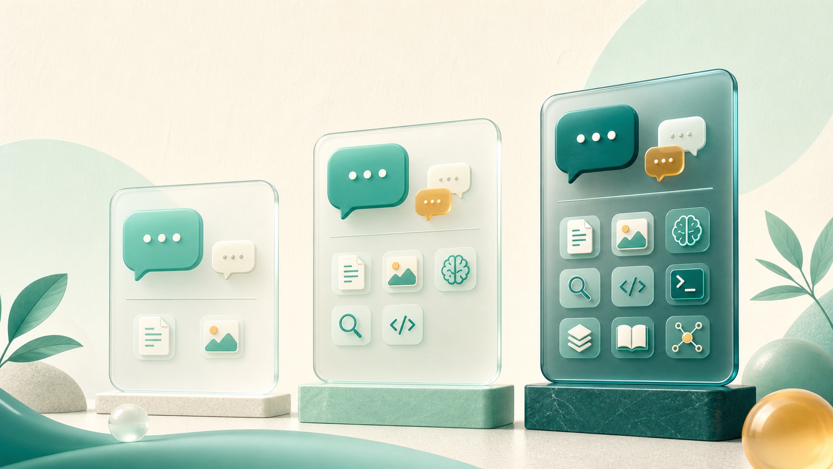 ChatGPT Free、Go 和 Plus 三档套餐能力对比示意图
