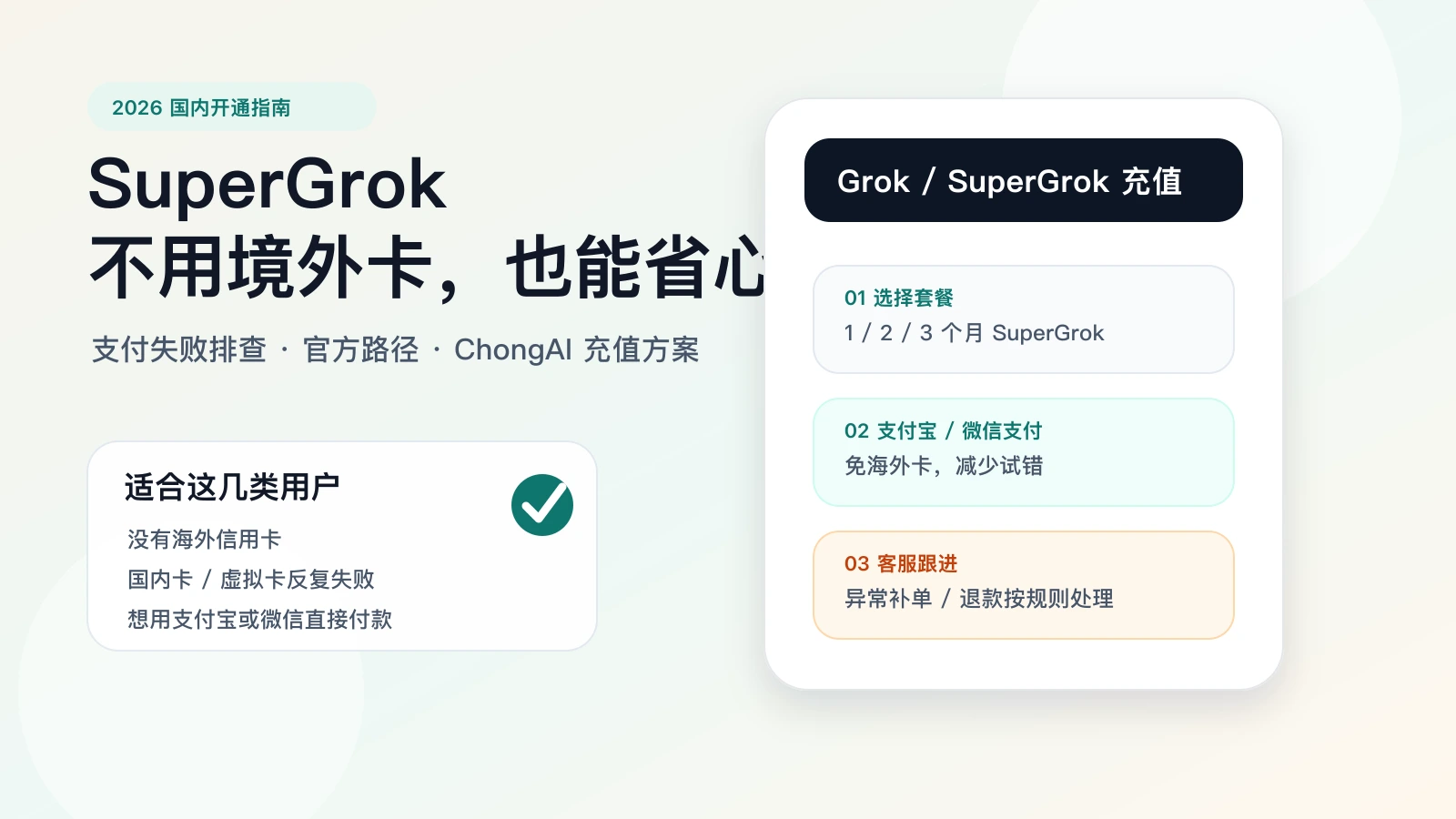 国内开通 SuperGrok 省心充值封面